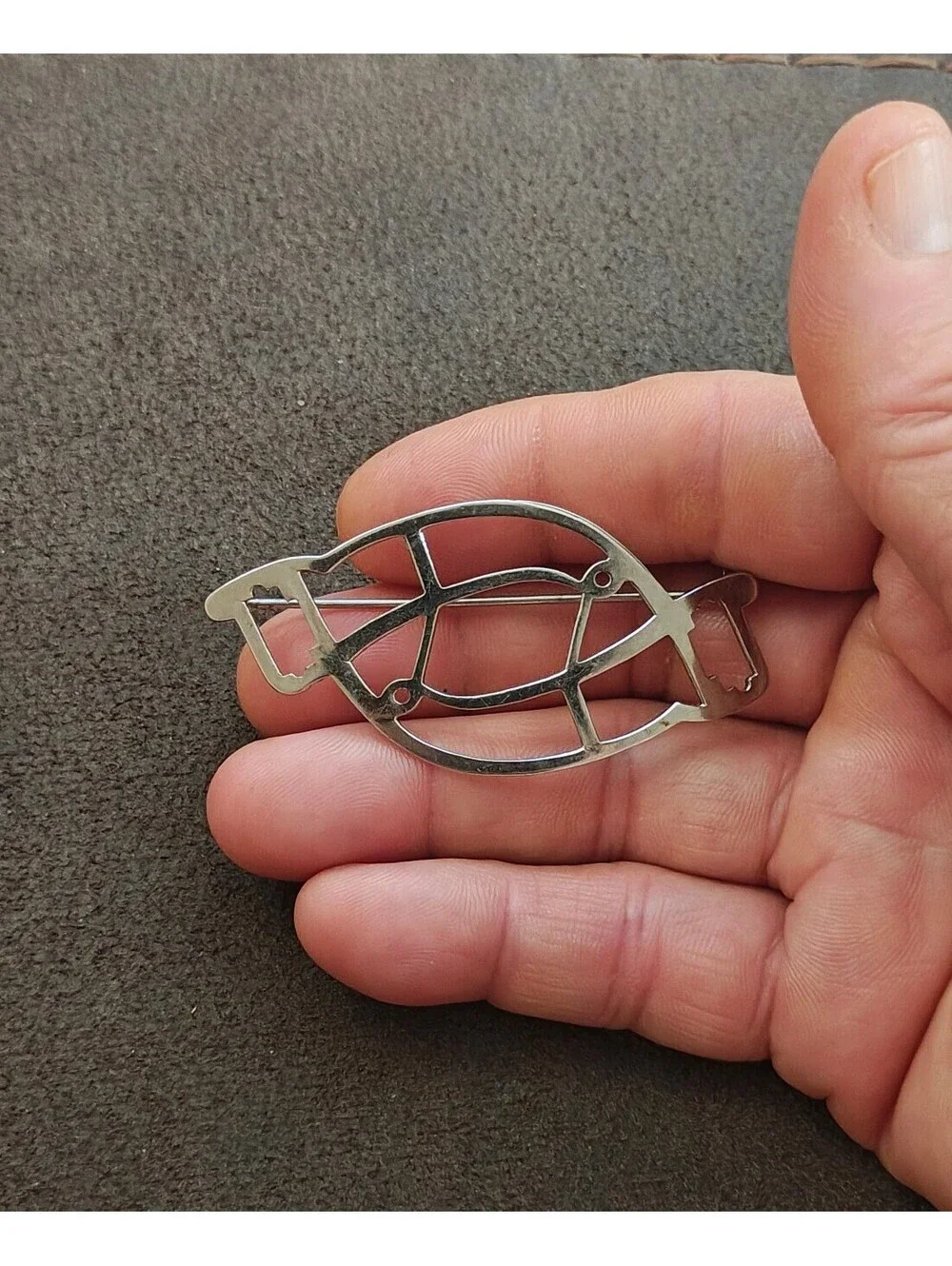 1930s Stamped Coro Duette Silver Tone Coro Duette Brooch Frame